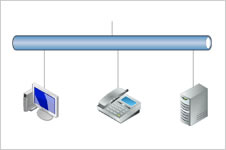 オフィスのLAN配線を有効活用するIP電話