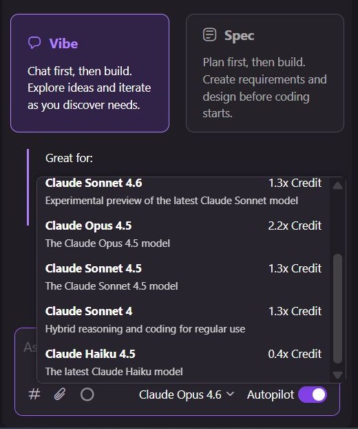 設定後：Claudeシリーズのみ表示されている状態