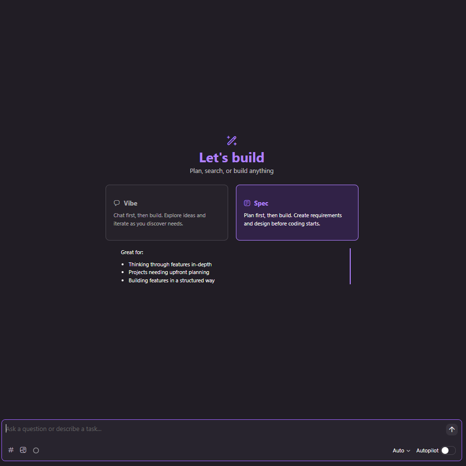Kiro Specモード画面